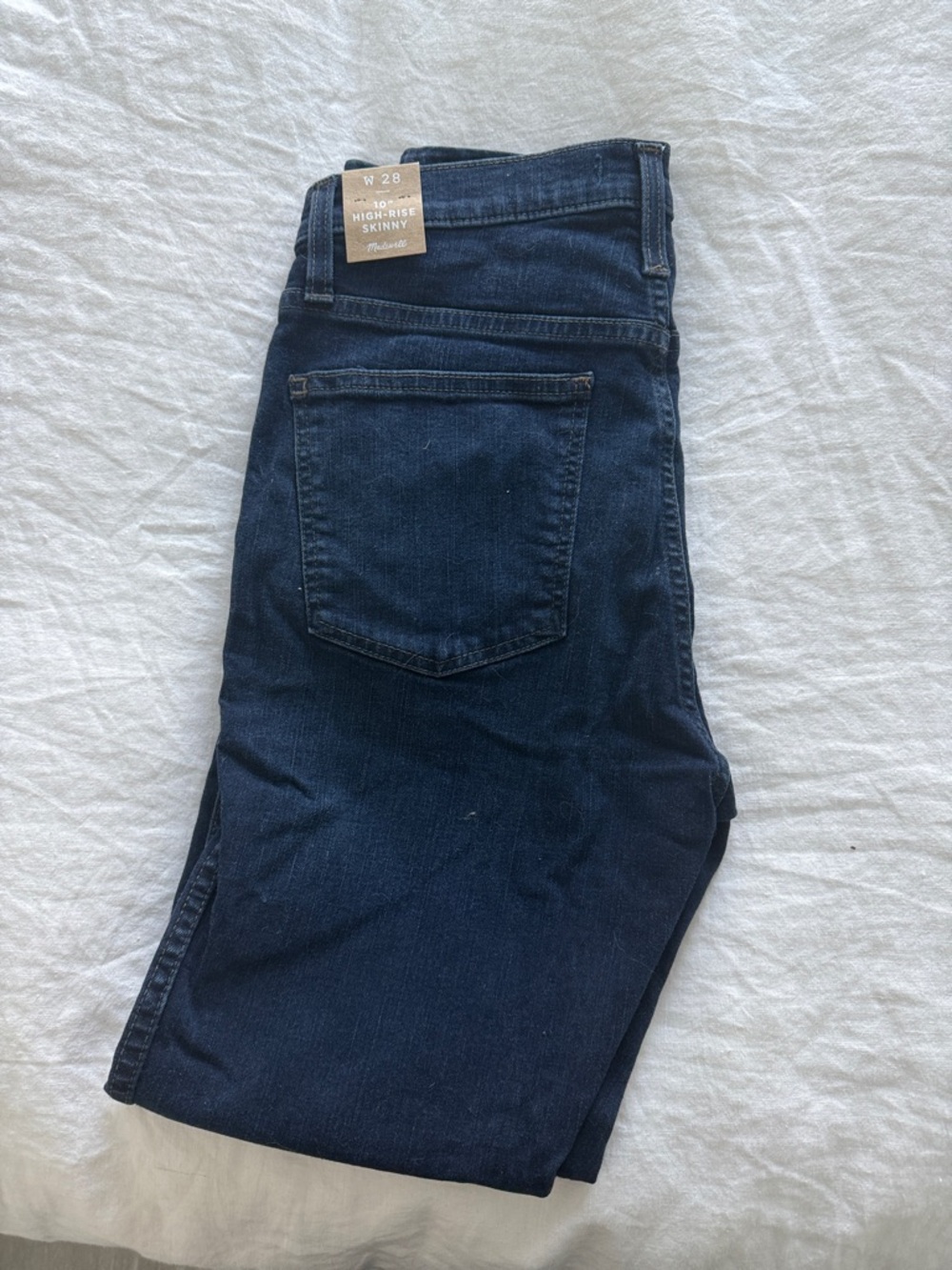 Madewell Dark Blue High-Rise Skinny Jeans